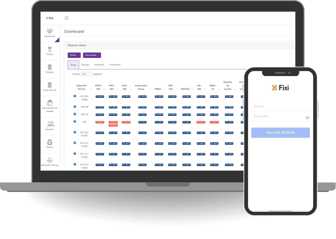 Fixi en computador y teléfono